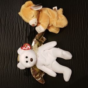 Beanie Babies "Hope" and "Halo II"